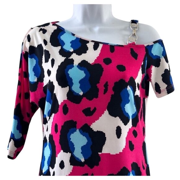 4everyoung Womens Off-Shoulder Leopard Print Dress M Polyester/Spandex - Picture 8 of 9